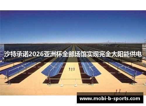 沙特承诺2026亚洲杯全部场馆实现完全太阳能供电