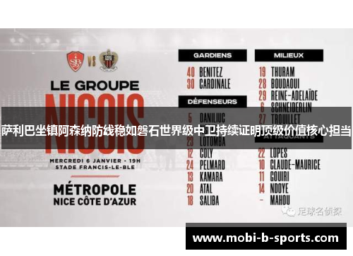 萨利巴坐镇阿森纳防线稳如磐石世界级中卫持续证明顶级价值核心担当